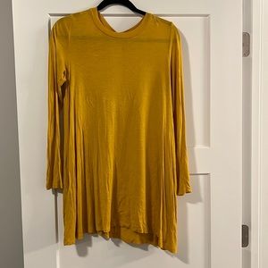 Mustard yellow long sleeve top/tee/tunic